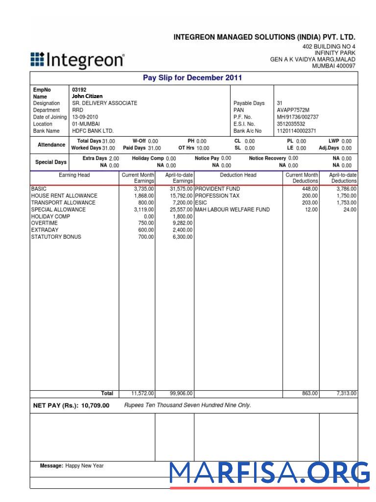Printable India Integron managed solutions Pvt.Ltd (1) real example